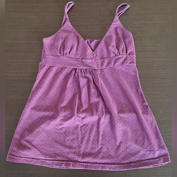 Streetwear Society Size Medium Polka Dot Purple And Black Tank Top - Picture 1 of 5